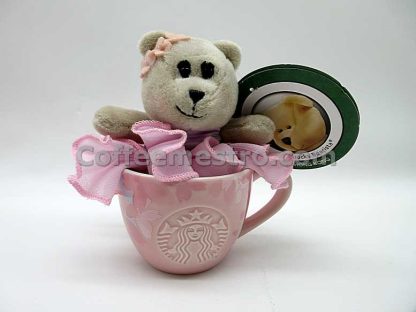 Starbucks Cherry Blossom Bearista Bear Keychain and Coffee Mug Box Set