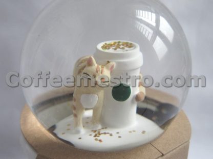 Starbucks China Cat Snow Globe with 89ml Ceramic Cup