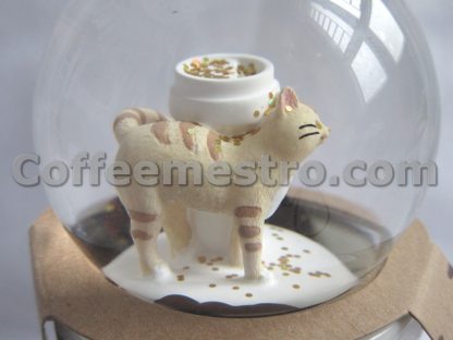 Starbucks China Cat Snow Globe with 89ml Ceramic Cup