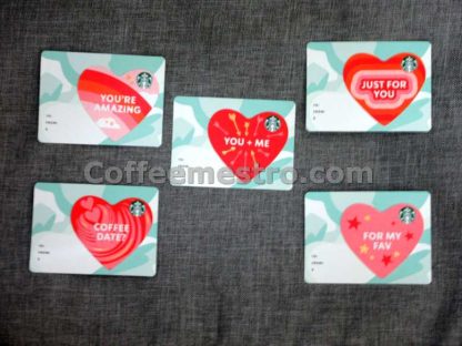 Starbucks Hong Kong Cards (Hearts) Set of 5