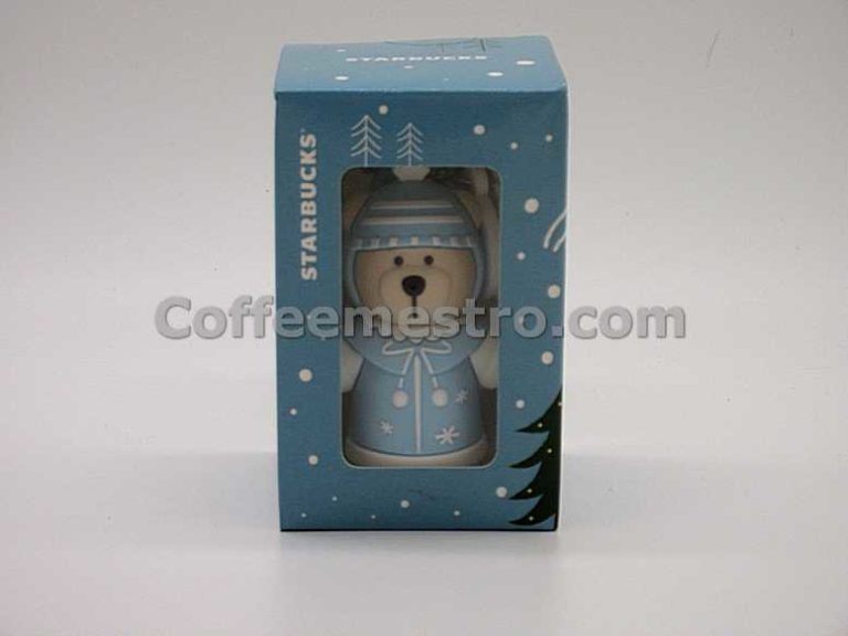 Starbucks Taiwan Teddy Bear Ornament (Christmas Winter Blue Version